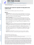 Cover page: Prognostic gene expression signature for high-grade serous ovarian cancer