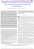 Cover page: scRCMF: Identification of Cell Subpopulations and Transition States From Single-Cell Transcriptomes