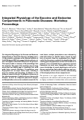 Cover page: Integrated Physiology of the Exocrine and Endocrine Compartments in Pancreatic Diseases: Workshop Proceedings.