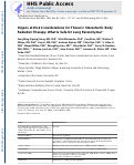 Cover page: Organs at Risk Considerations for Thoracic Stereotactic Body Radiation Therapy: What Is Safe for Lung Parenchyma?