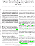 Cover page: Improved Gamma-Ray Point Source Quantification in Three Dimensions by Modeling Attenuation in the Scene