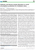 Cover page: Pathways and disease-causing alterations in visual chromophore production for vertebrate vision