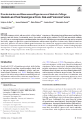 Cover page: Discrimination and Harassment Experiences of Autistic College Students and Their Neurotypical Peers: Risk and Protective Factors