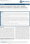 Cover page: Intestinal anastomotic injury alters spatially defined microbiome composition and function