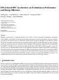 Cover page: FPGA‐based HPC accelerators: An evaluation on performance and energy efficiency