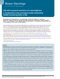 Cover page: Life after surgical resection of a meningioma: a prospective cross-sectional study evaluating health-related quality of life.