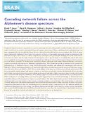 Cover page: Cascading network failure across the Alzheimer’s disease spectrum