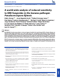 Cover page: A world‐wide analysis of reduced sensitivity to DMI fungicides in the banana pathogen Pseudocercospora fijiensis