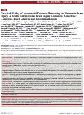 Cover page: Perceived Utility of Intracranial Pressure Monitoring in Traumatic Brain Injury: A Seattle International Brain Injury Consensus Conference Consensus-Based Analysis and Recommendations.