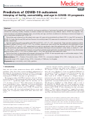 Cover page: Predictors of COVID-19 outcomes: Interplay of frailty, comorbidity, and age in COVID-19 prognosis.