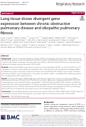 Cover page: Lung tissue shows divergent gene expression between chronic obstructive pulmonary disease and idiopathic pulmonary fibrosis