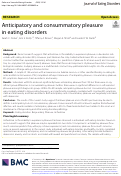 Cover page: Anticipatory and consummatory pleasure in eating disorders.