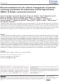 Cover page: Recommendations for the clinical management of patients receiving macitentan for pulmonary arterial hypertension (PAH): A Delphi consensus document.