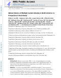 Cover page: Natural history of multiple system atrophy in the USA: a prospective cohort study