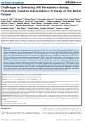 Cover page: Challenges in Detecting HIV Persistence during Potentially Curative Interventions: A Study of the Berlin Patient