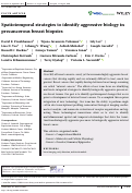 Cover page: Spatiotemporal strategies to identify aggressive biology in precancerous breast biopsies