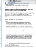 Cover page: First in human trial of a type I positive allosteric modulator of alpha7-nicotinic acetylcholine receptors: Pharmacokinetics, safety, and evidence for neurocognitive effect of AVL-3288.