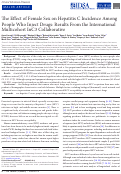 Cover page: The Effect of Female Sex on Hepatitis C Incidence Among People Who Inject Drugs: Results From the International Multicohort InC3 Collaborative.