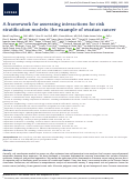 Cover page: A framework for assessing interactions for risk stratification models: the example of ovarian cancer