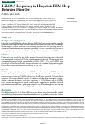 Cover page: IGLON5 Frequency in Idiopathic REM Sleep Behavior Disorder: A Multicenter Study.