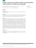 Cover page: Single-center series of boys with recurrent strokes and rotational vertebral arteriopathy.