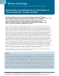 Cover page: Opportunities and challenges for the development of “core outcome sets” in neuro-oncology