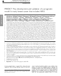 Cover page: PREDICT Plus: development and validation of a prognostic model for early breast cancer that includes HER2