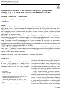 Cover page: Psychometric validation of the celiac disease-specific quality of life survey (CD-QOL) in adults with celiac disease in the United States