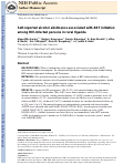 Cover page: Self-reported alcohol abstinence associated with ART initiation among HIV-infected persons in rural Uganda