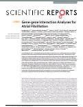 Cover page: Gene-gene Interaction Analyses for Atrial Fibrillation