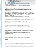 Cover page: Pupillary dilation responses as a midlife indicator of risk for Alzheimer's disease: association with Alzheimer's disease polygenic risk