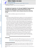 Cover page: An Empirical Comparison of Joint and Stratified Frameworks for Studying G × E Interactions: Systolic Blood Pressure and Smoking in the CHARGE Gene‐Lifestyle Interactions Working Group