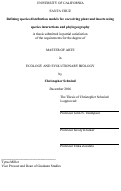 Cover page: Refining species distribution models for coevolving plant and insects using species interactions and phylogeography
