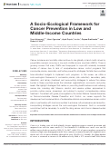 Cover page: A Socio-Ecological Framework for Cancer Prevention in Low and Middle-Income Countries