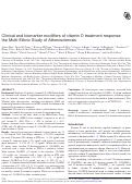 Cover page: Clinical and biomarker modifiers of vitamin D treatment response: the Multi-Ethnic Study of Atherosclerosis