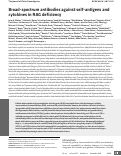 Cover page: Broad-spectrum antibodies against self-antigens and cytokines in RAG deficiency.