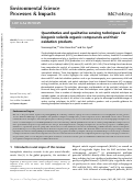 Cover page: Quantitative and qualitative sensing techniques for biogenic volatile organic compounds and their oxidation products