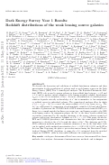 Cover page: Dark Energy Survey Year 1 Results: redshift distributions of the weak-lensing source galaxies