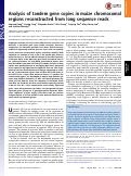 Cover page: Analysis of tandem gene copies in maize chromosomal regions reconstructed from long sequence reads.