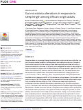 Cover page: Gut microbiota alterations in response to sleep length among African-origin adults