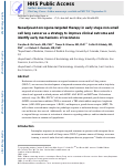 Cover page: Neoadjuvant Oncogene-Targeted Therapy in Early Stage Non–Small-Cell Lung Cancer as a Strategy to Improve Clinical Outcome and Identify Early Mechanisms of Resistance