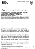 Cover page: Spillover effects on health outcomes in low- and middle-income countries: a systematic review