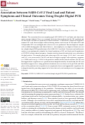 Cover page: Association between SARS-CoV-2 Viral Load and Patient Symptoms and Clinical Outcomes Using Droplet Digital PCR