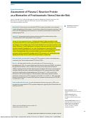 Cover page: Assessment of Plasma C-Reactive Protein as a Biomarker of Posttraumatic Stress Disorder Risk