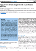 Cover page: Amelanotic melanoma in a patient with oculocutaneous albinism