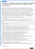 Cover page: Testosterone Pathway Genetic Polymorphisms in Relation to Primary Open-Angle Glaucoma: An Analysis in Two Large Datasets