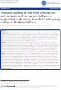 Cover page: Temporal variation of residential pesticide use and comparison of two survey platforms: a longitudinal study among households with young children in Northern California