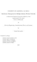 Cover page: Interference management in multiple-antenna wireless networks