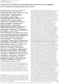 Cover page: Genome-wide association study identifies 25 known breast cancer susceptibility loci as risk factors for triple-negative breast cancer