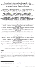 Cover page: Dimensional reduction based on peak fitting of Raman micro spectroscopy data improves detection of prostate cancer in tissue specimens